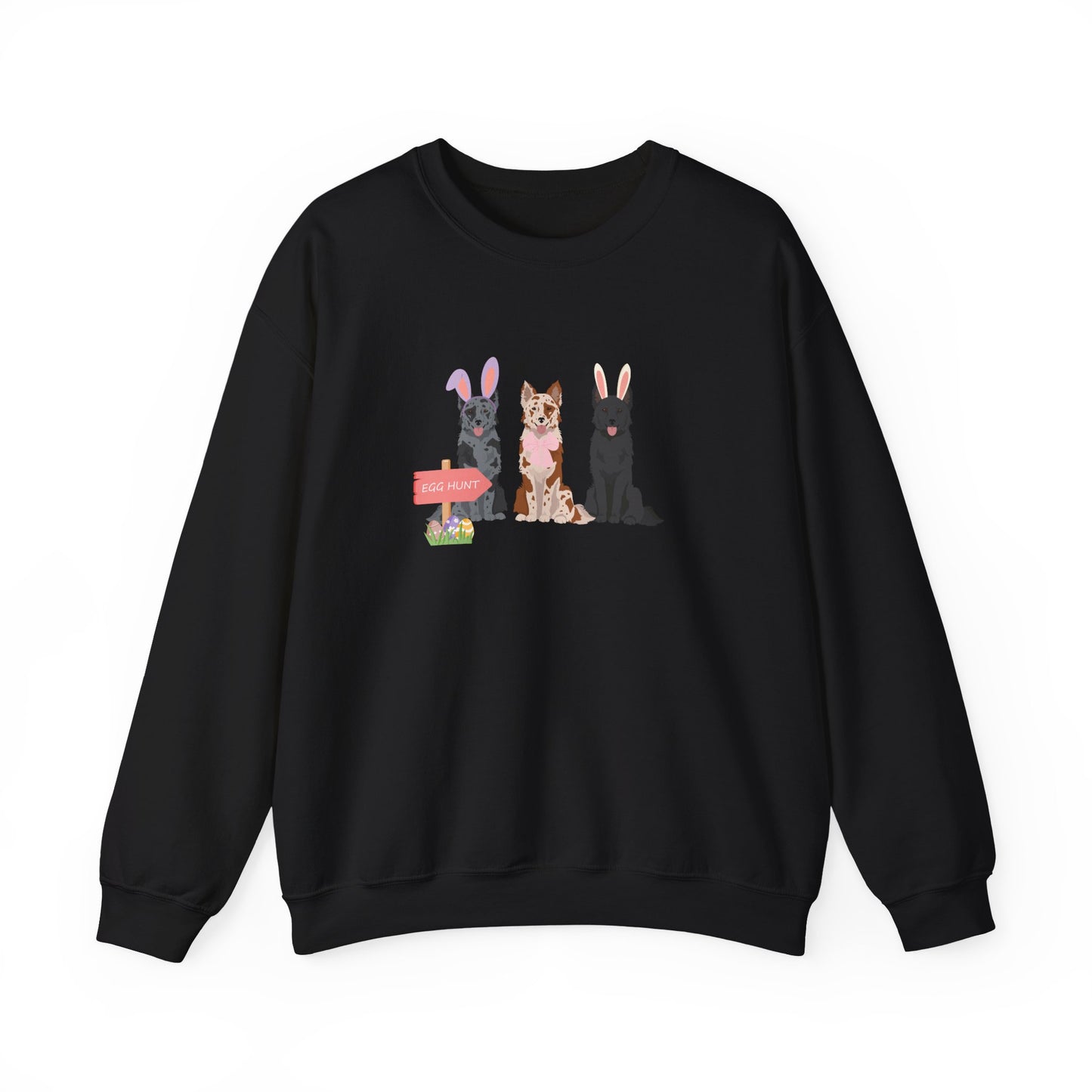 Mudi Dog Easter Unisex Heavy Blend Crewneck Sweatshirt, easter, Cute Dog Mom Gift