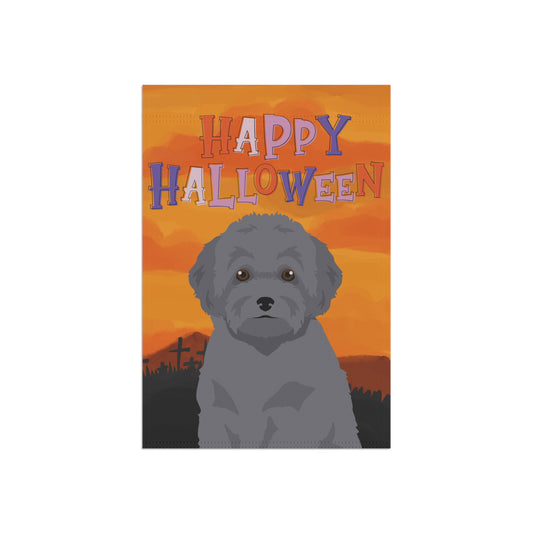 Toy Poodle Dog Halloween Garden Flag