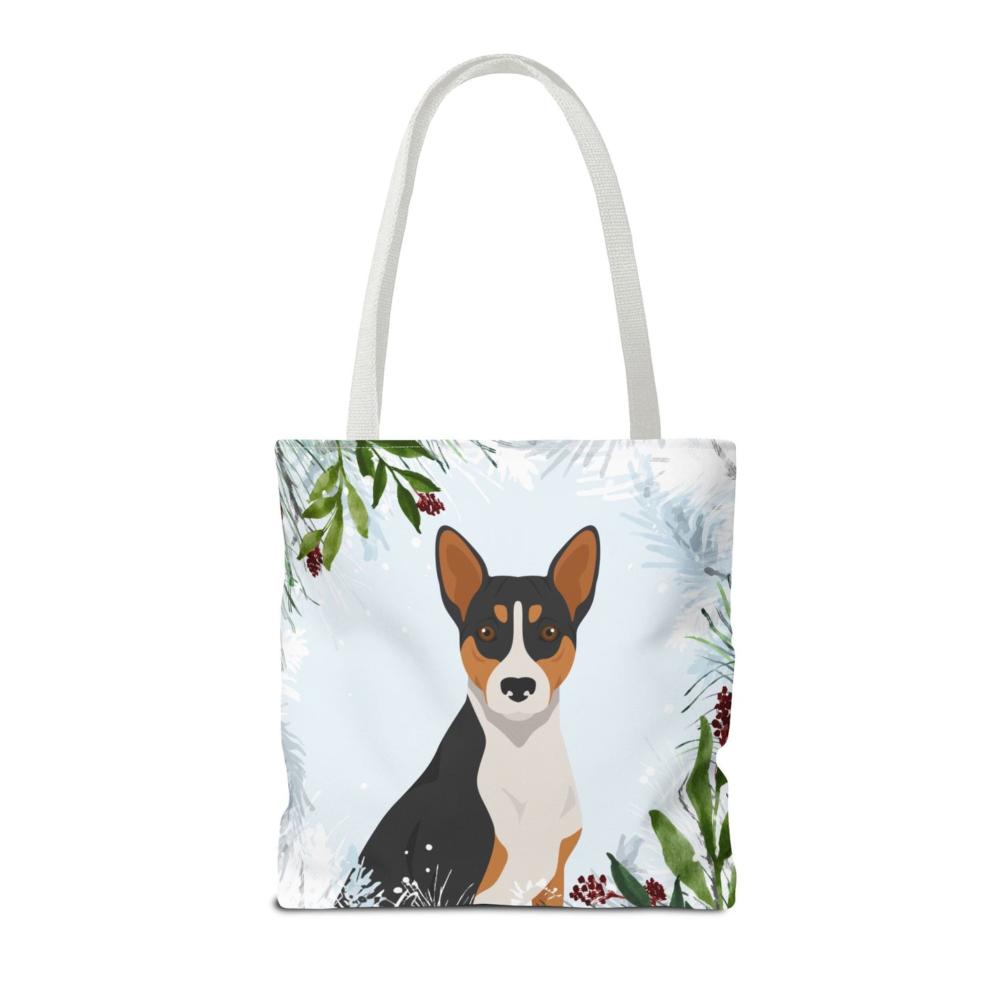 Basenji Dog Christmas Holiday Tote Bag 16x16