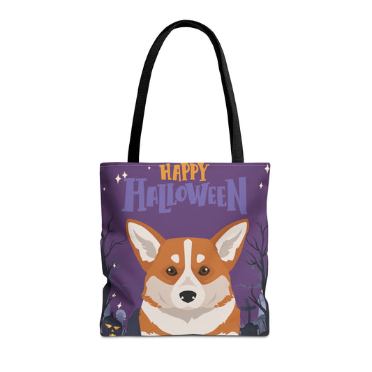 Pembroke Welsh Corgi Dog Happy Halloween Tote Bag 16x16