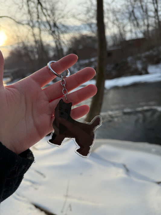 Cairn Terrier Dog 2.5in Acrylic Keychain