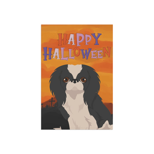 Japanese Chin Dog Halloween Garden Flag