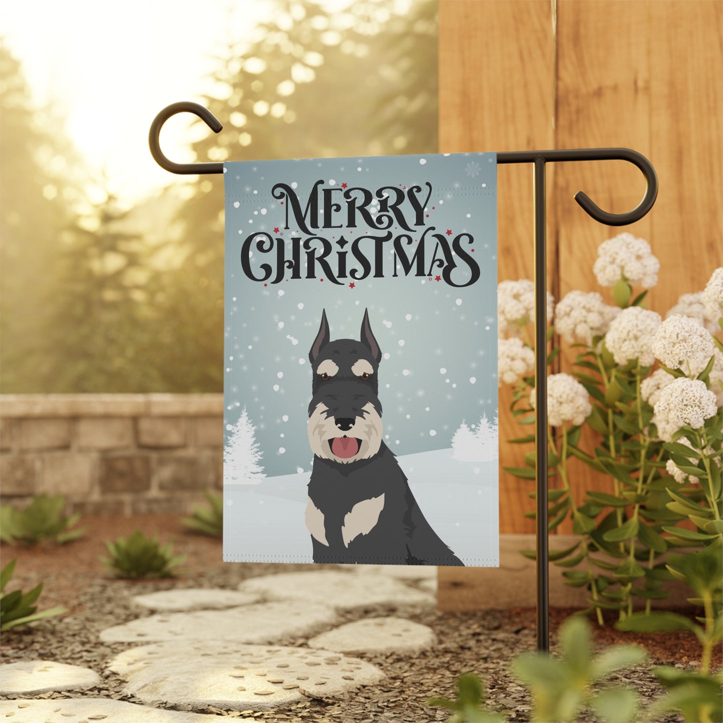 Schnauzer Dog Garden Flag