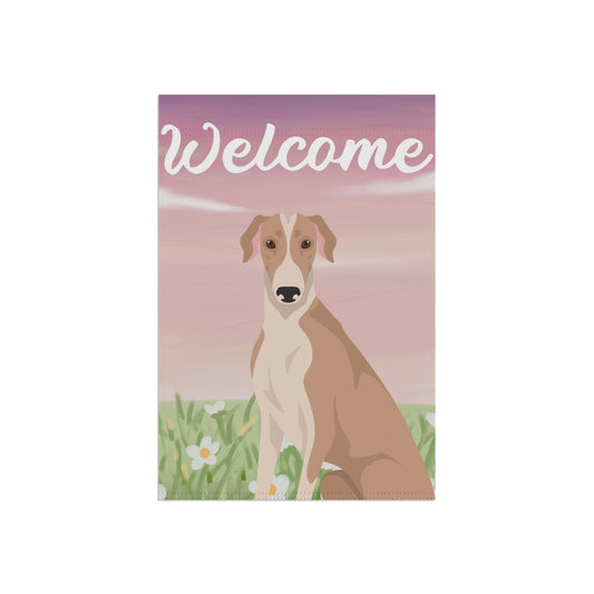 Greyhound Dog Welcome Garden Flag
