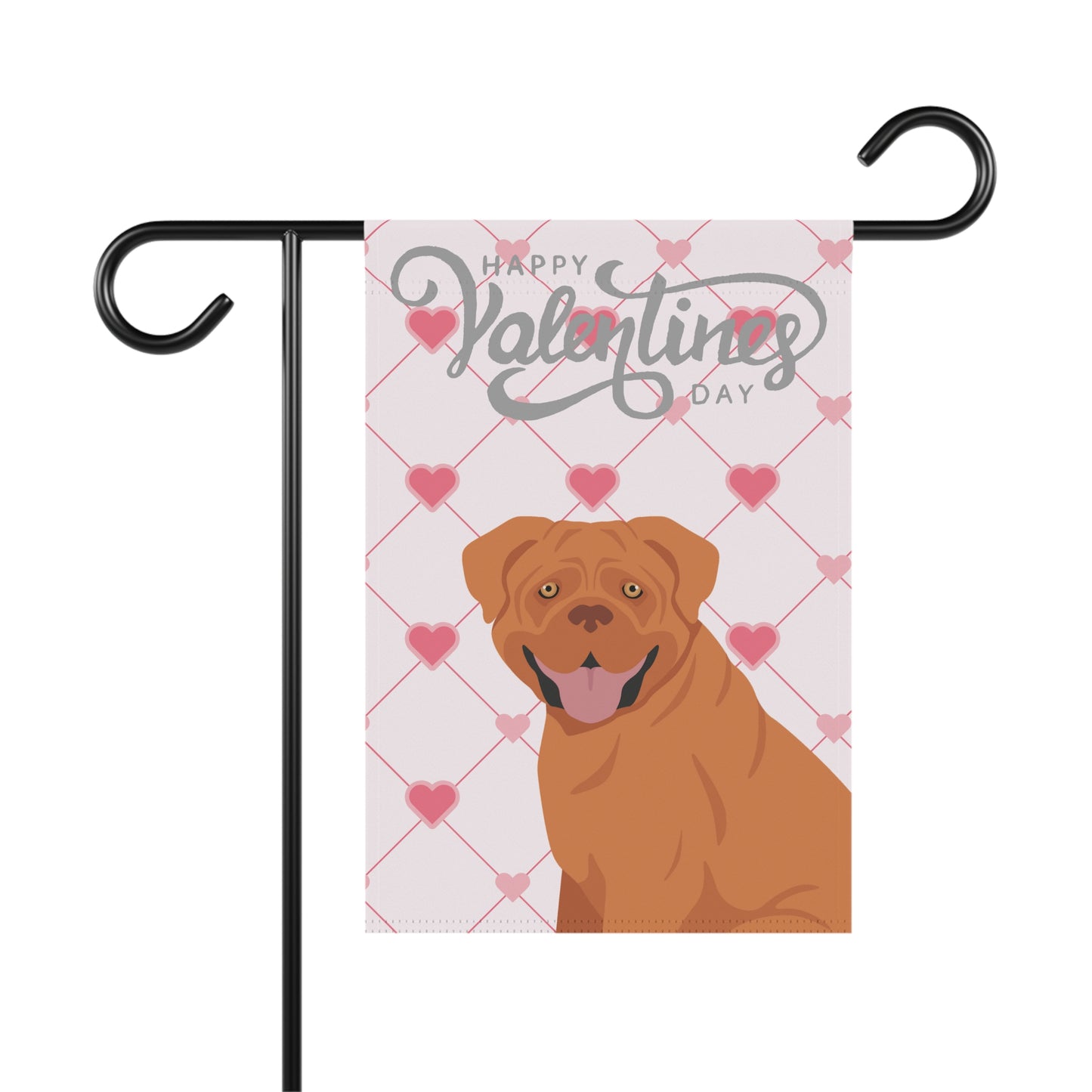 Dogue De Bordeaux Dog Valentines Day Garden Flag