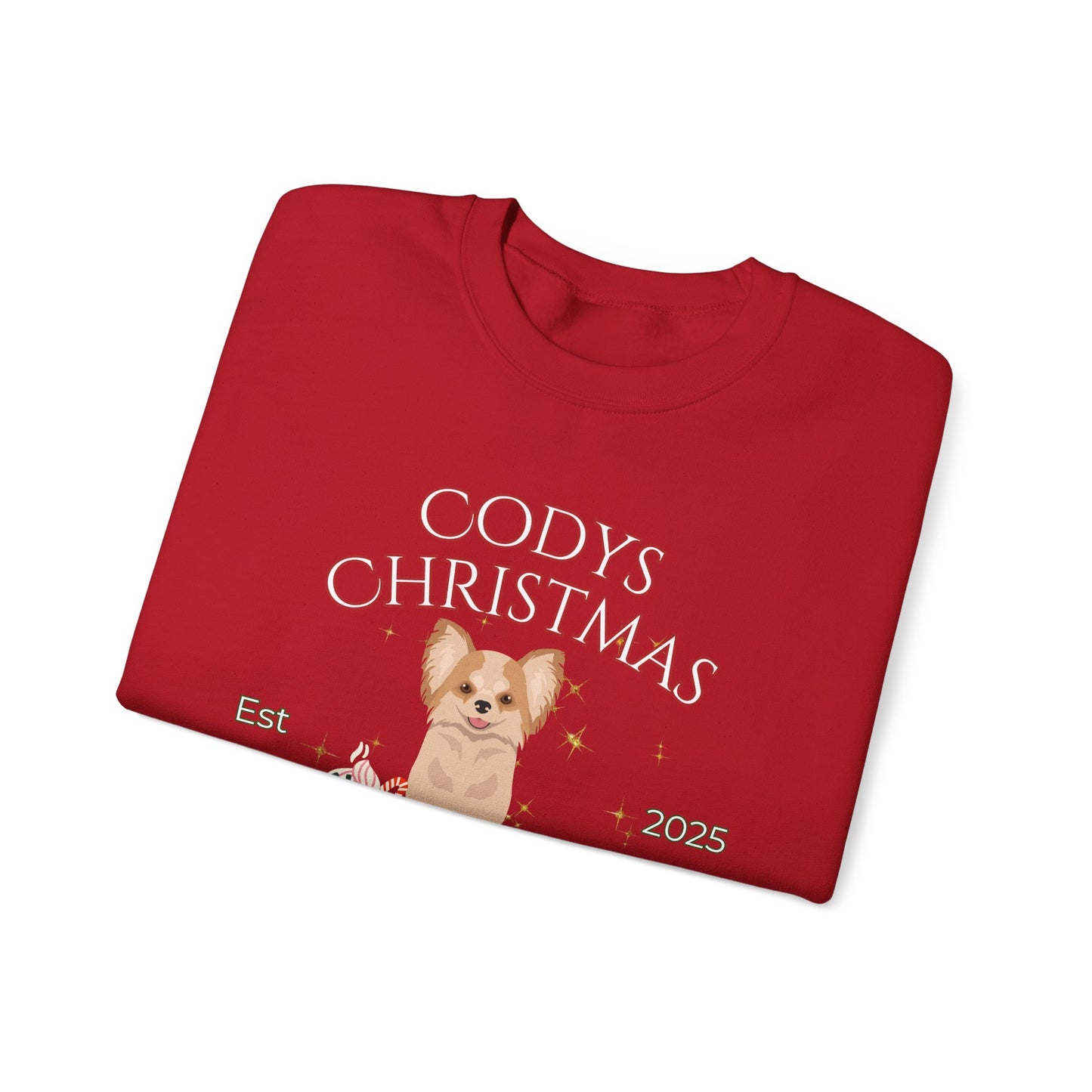 Chihuahua Dog Christmas Social Club Unisex Heavy Blend Crewneck Sweatshirt Custom Name