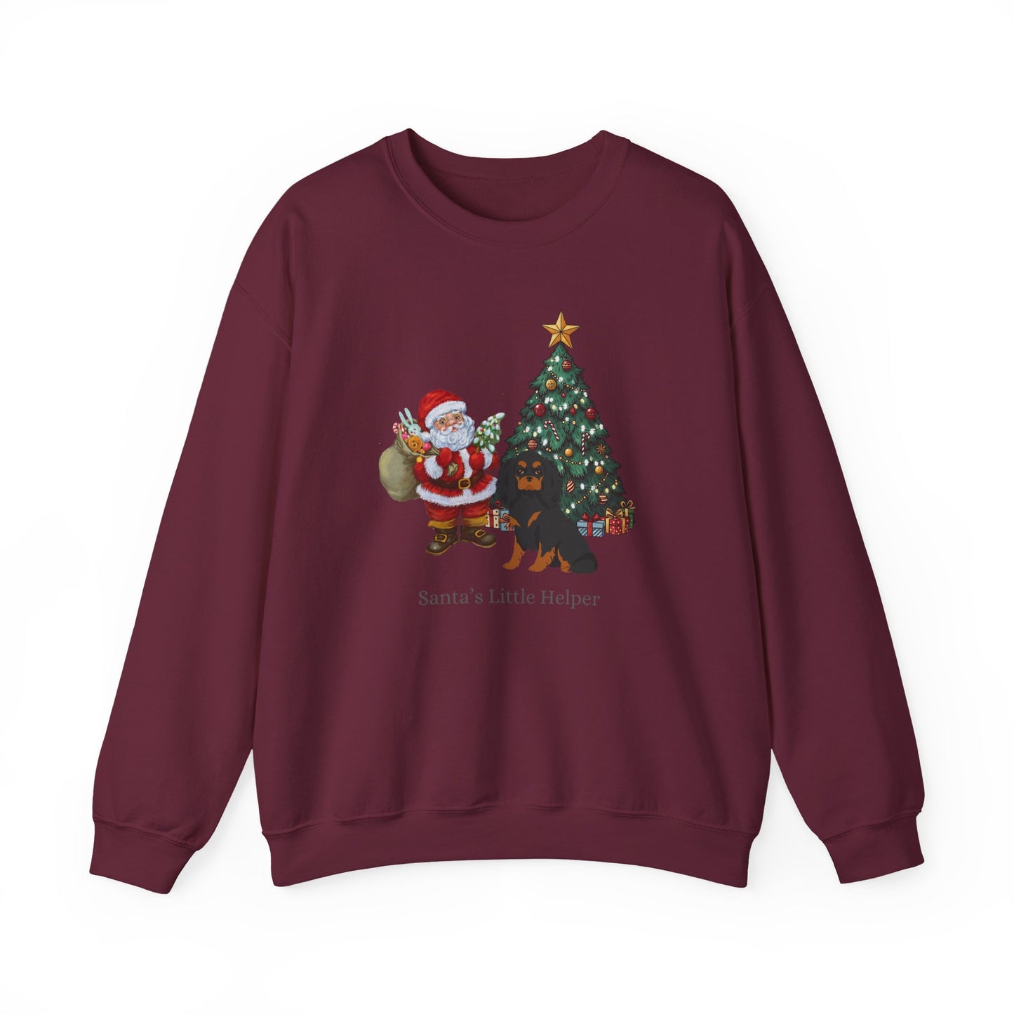 Cavalier King Charles Spaniel Dog Santa's Little Helper Unisex Heavy Blend Crewneck Sweatshirt