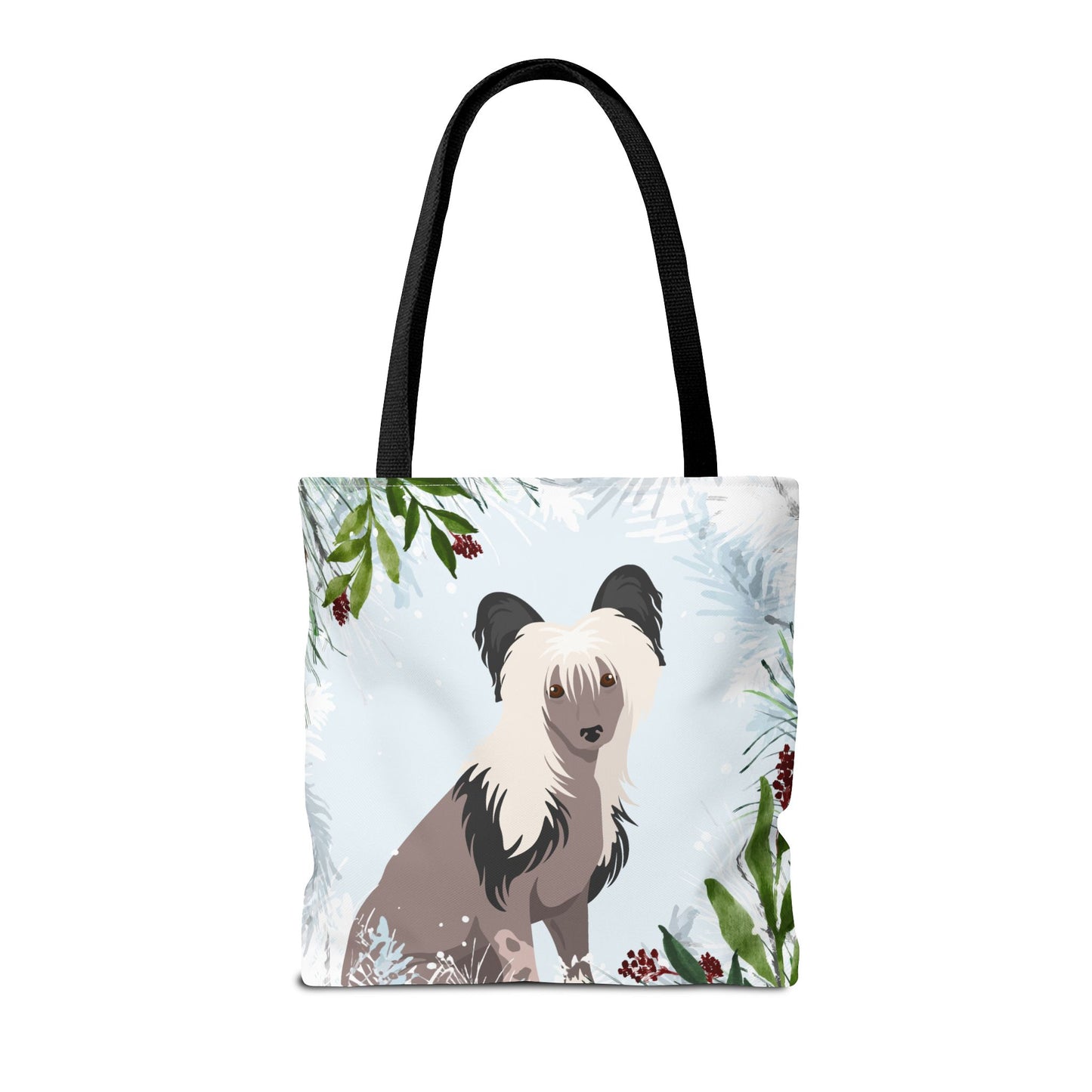 Chinese Cresred Dog Christmas Holiday Tote Bag 16x16