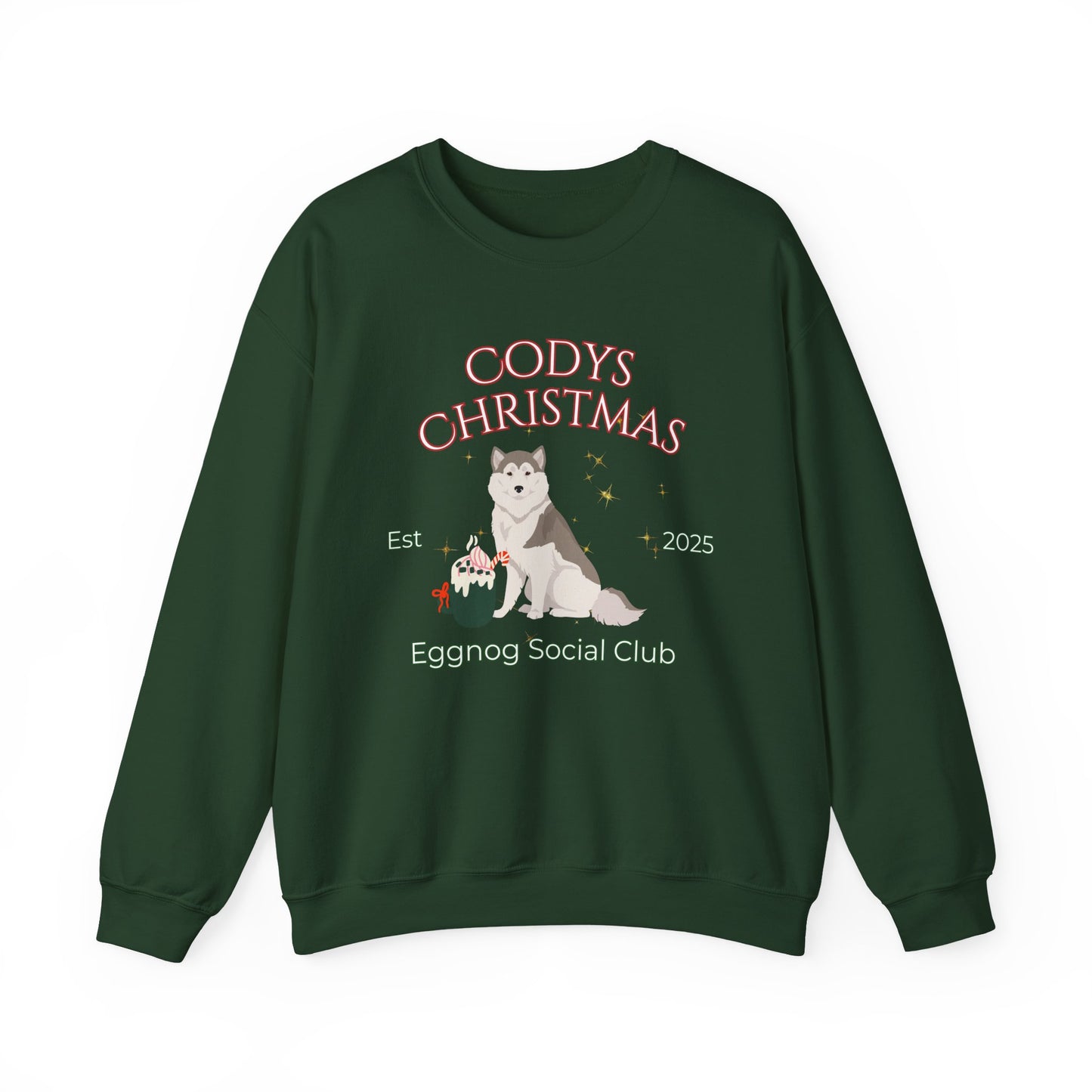 Greenland Dog Dog Christmas Social Club Unisex Heavy Blend Crewneck Sweatshirt Custom Name