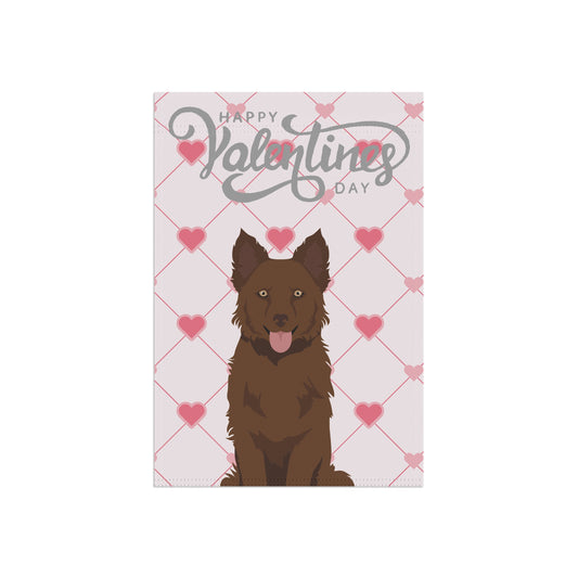 Mudi Dog Valentines Day Garden Flag