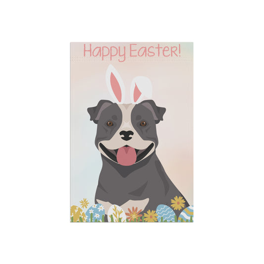 Staffordshire Bull Terrier Dog Happy Easter Garden Flag
