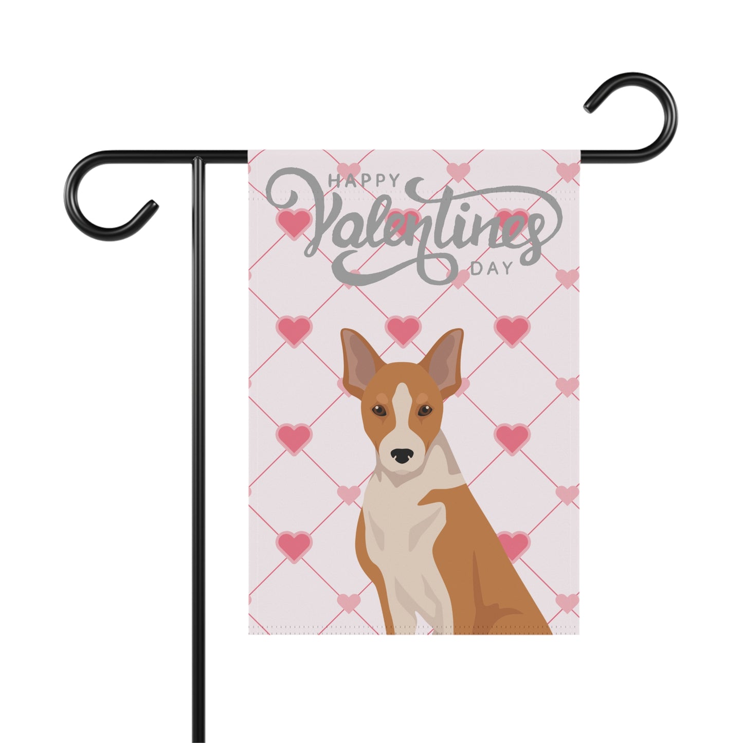 Portuguese Podengo Dog Valentines Day Garden Flag