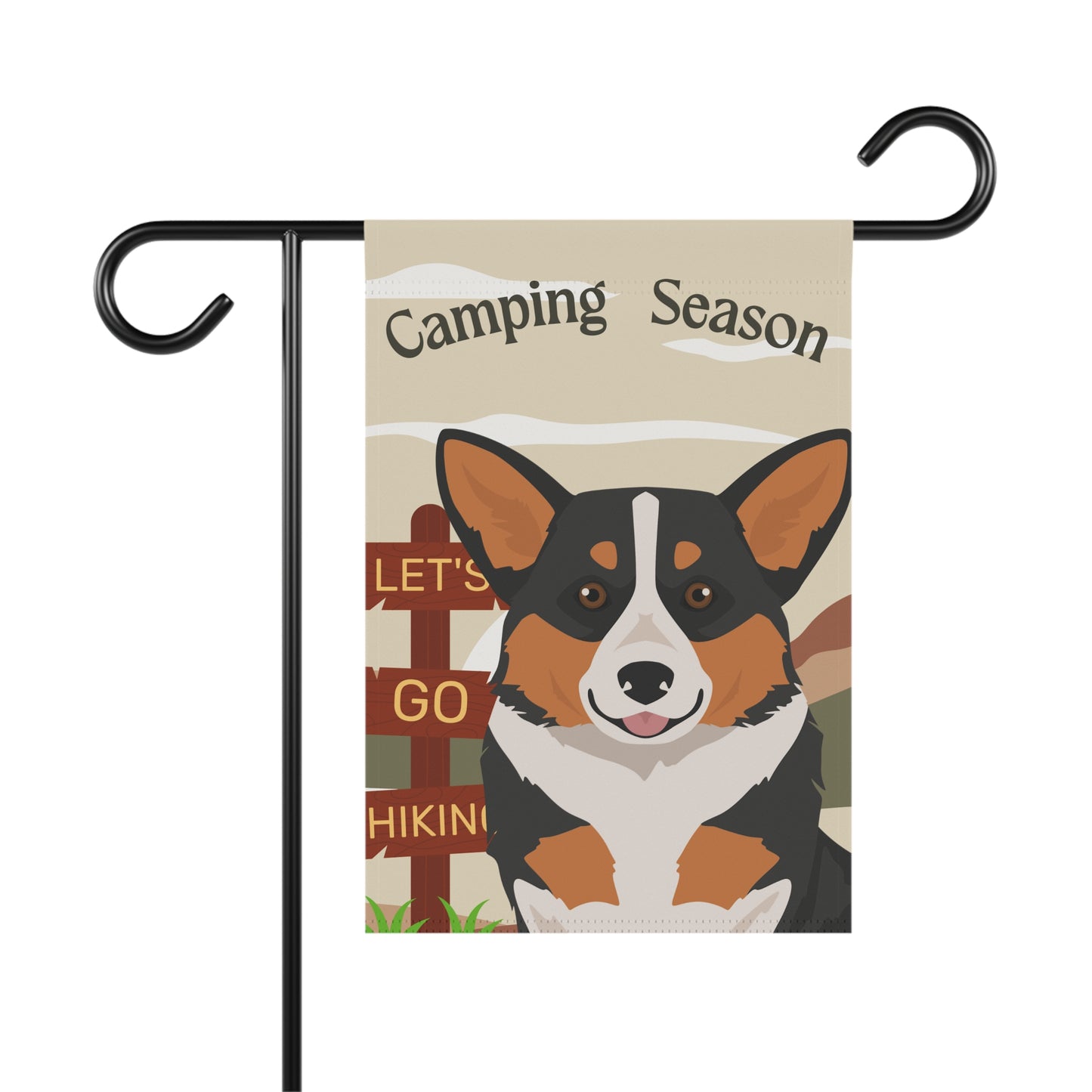 Pembroke Welsh Corgi Dog Camping Garden Flag