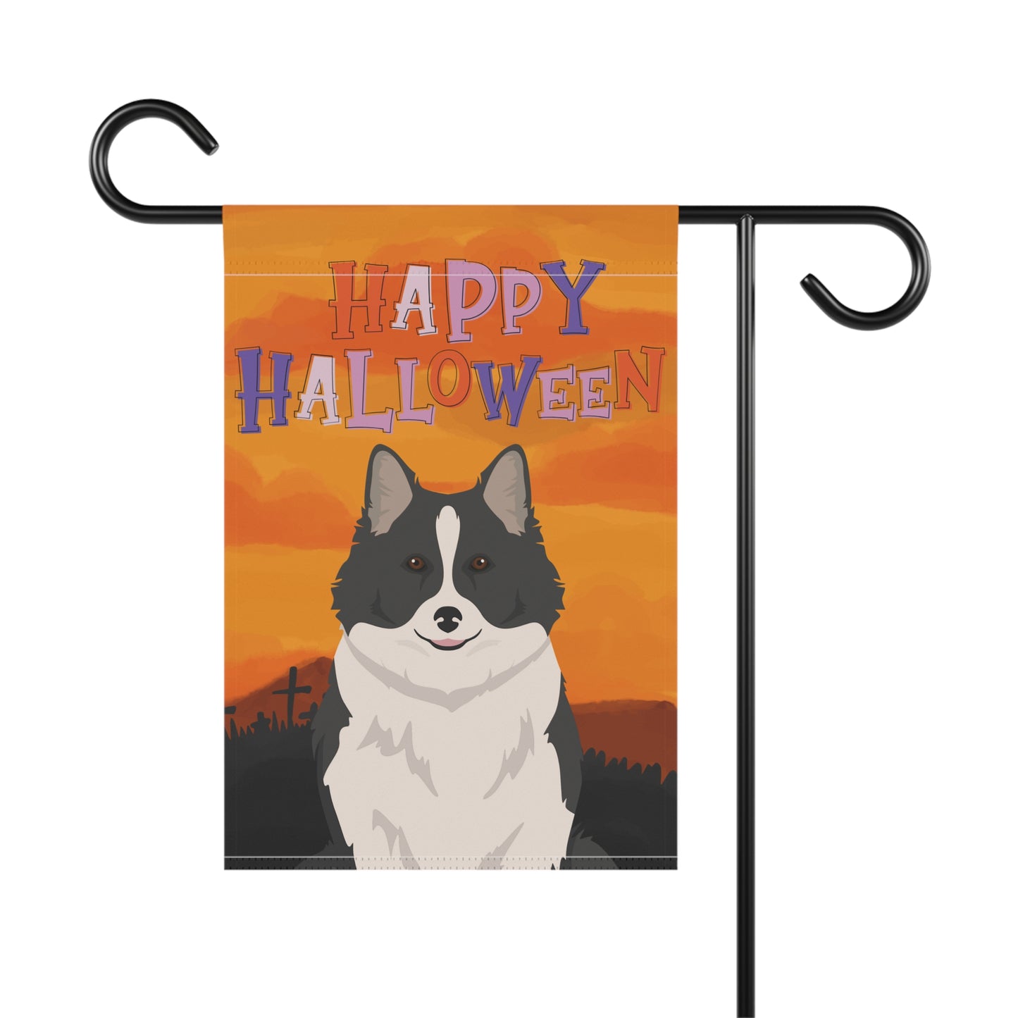 Icelandic Sheepdog Dog Halloween Garden Flag