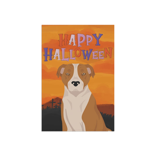 American Staffordshire Terrier Dog Halloween Garden Flag