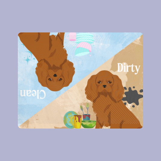 Cavalier King Charles Spaniel Dog Clean & Dirty Fridge Magnet Set 3 Pack