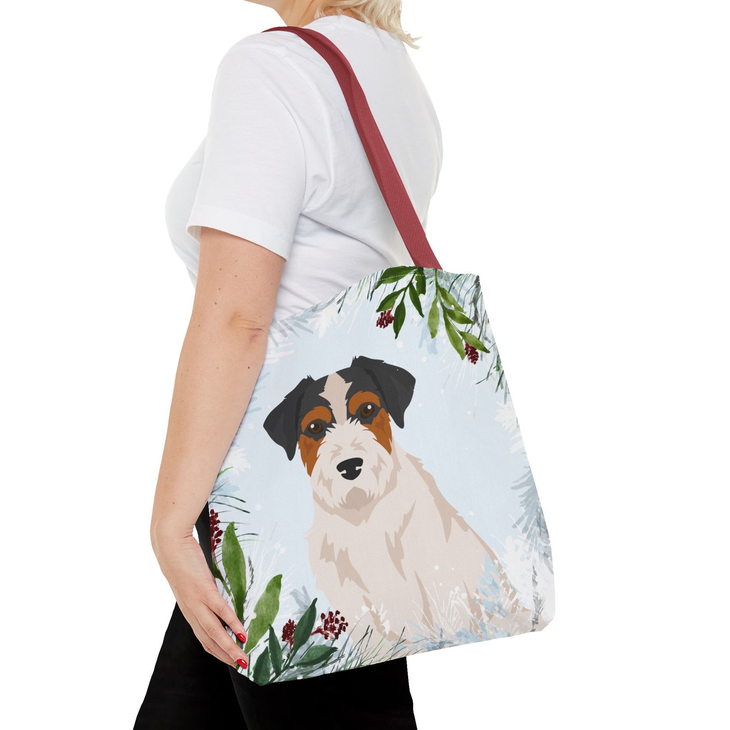 Jack Russell terrier Dog Christmas Holiday Tote Bag 16x16