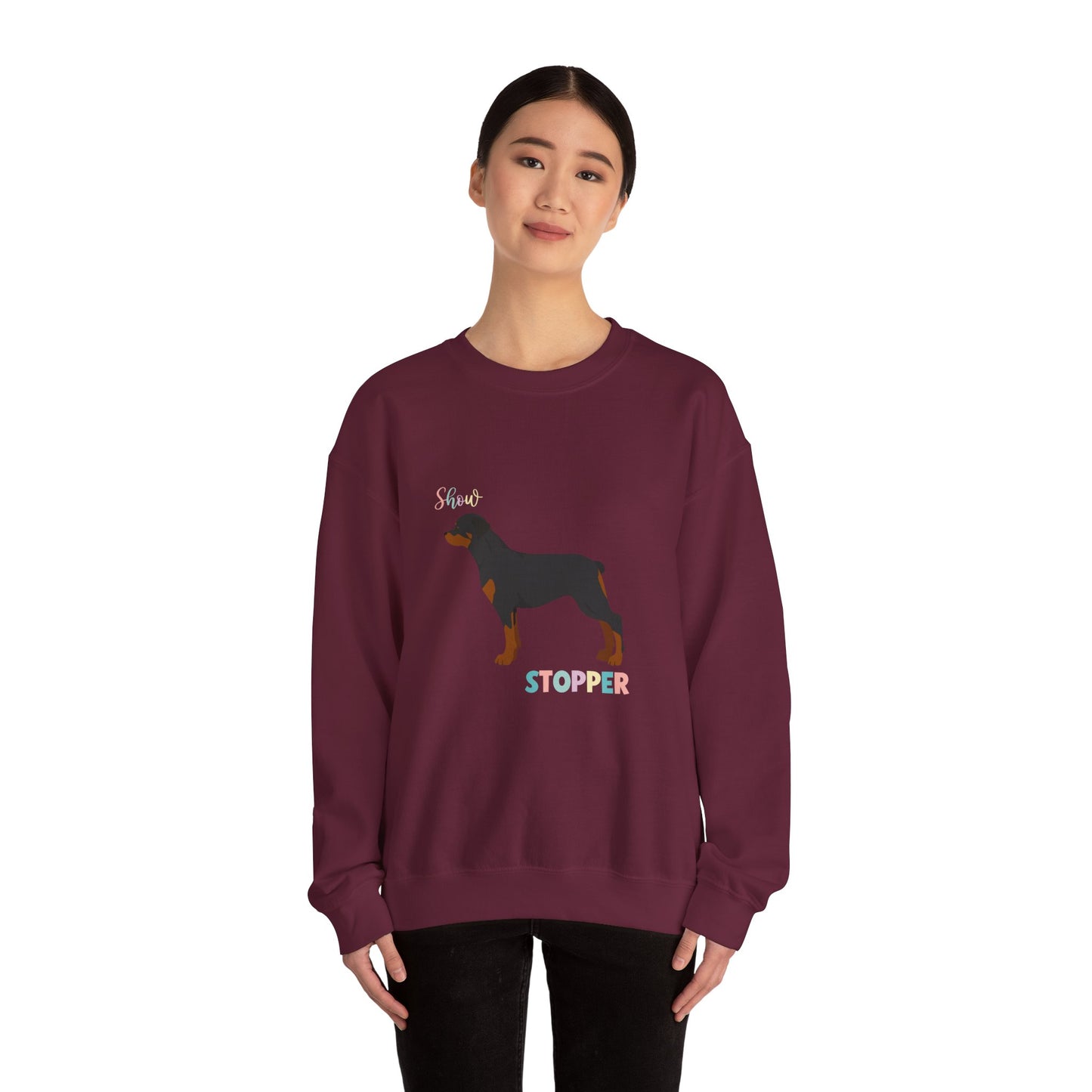 Rottweiler Dog Unisex Heavy Blend Crewneck Sweatshirt