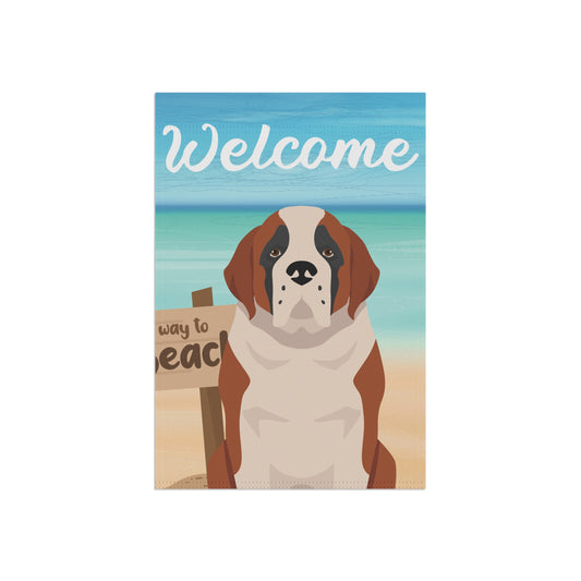 St Bernard Dog Garden Flag