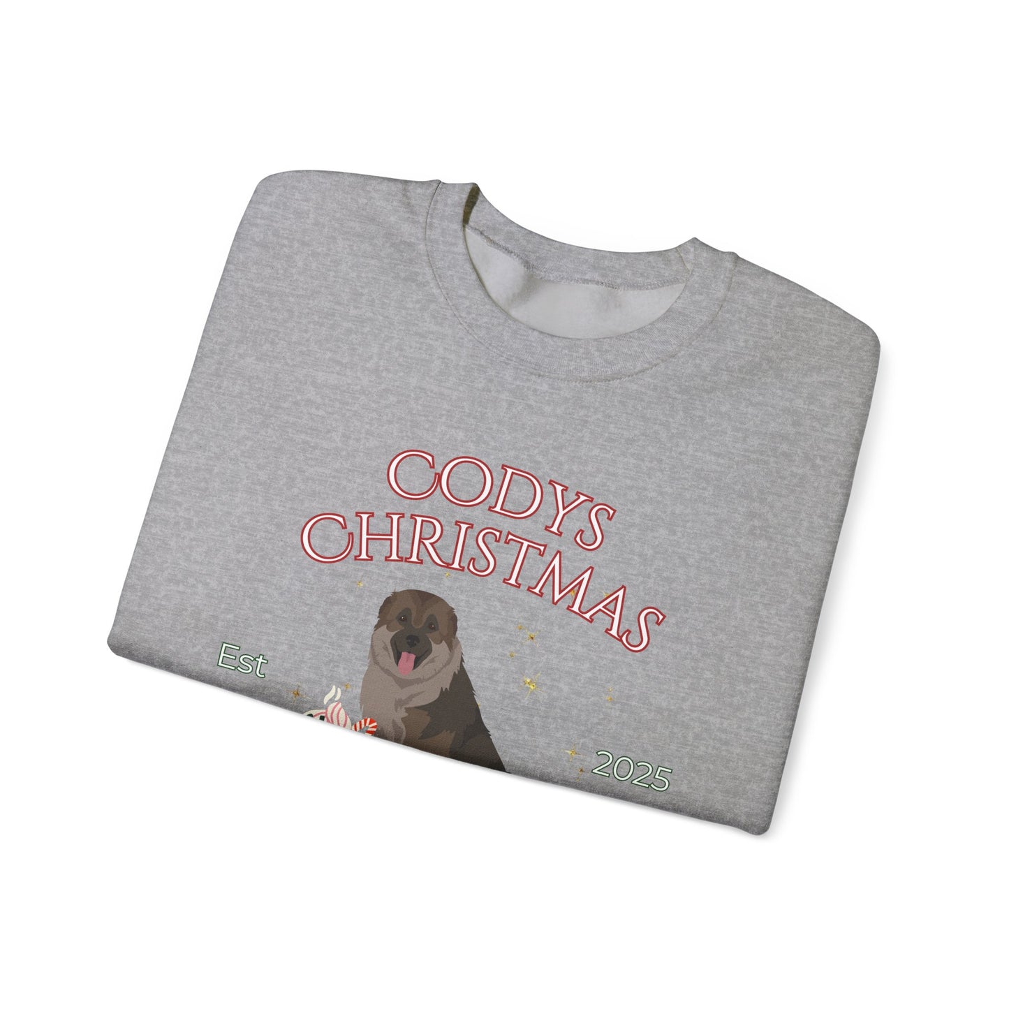 Caucasian Shepherd Dog Christmas Social Club Unisex Heavy Blend Crewneck Sweatshirt Custom Name