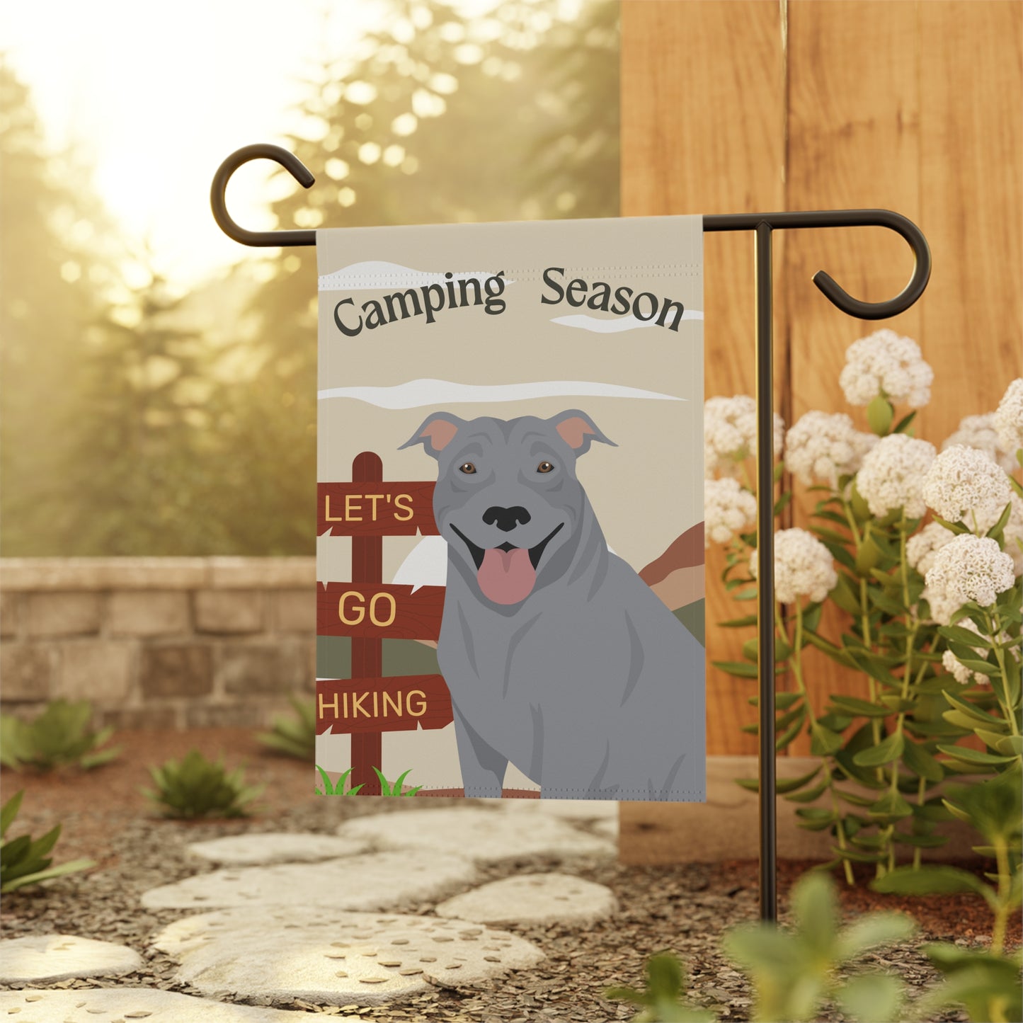 Pit Bull Dog Camping Garden Flag