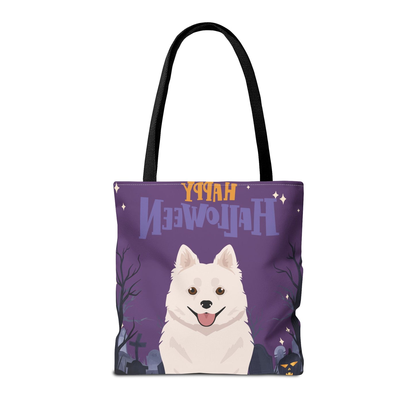 American Eskimo Dog Dog Happy Halloween Tote Bag 16x16