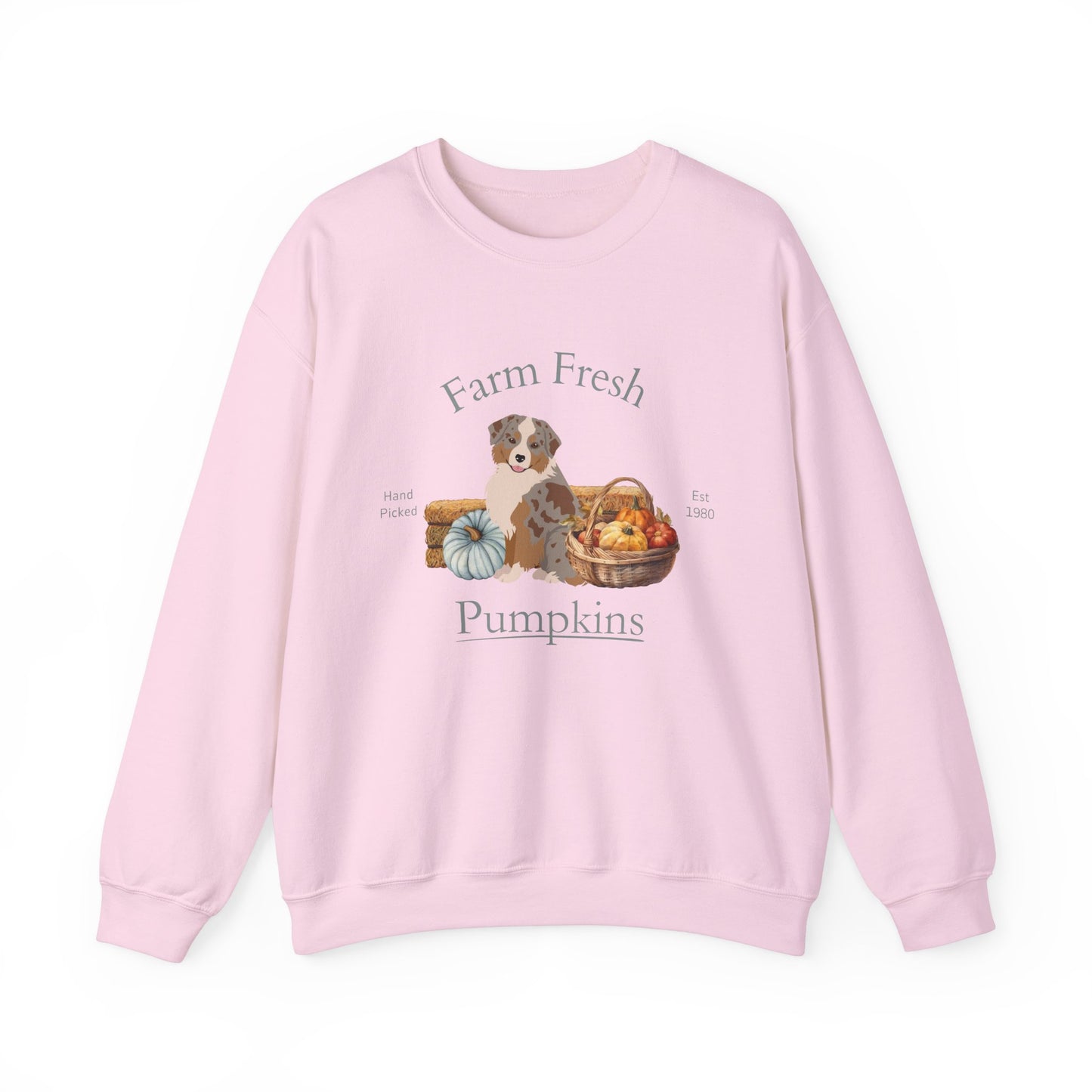 Mini Australian Shepherd Dog Fall Halloween Unisex Heavy Blend Crewneck Sweatshirt