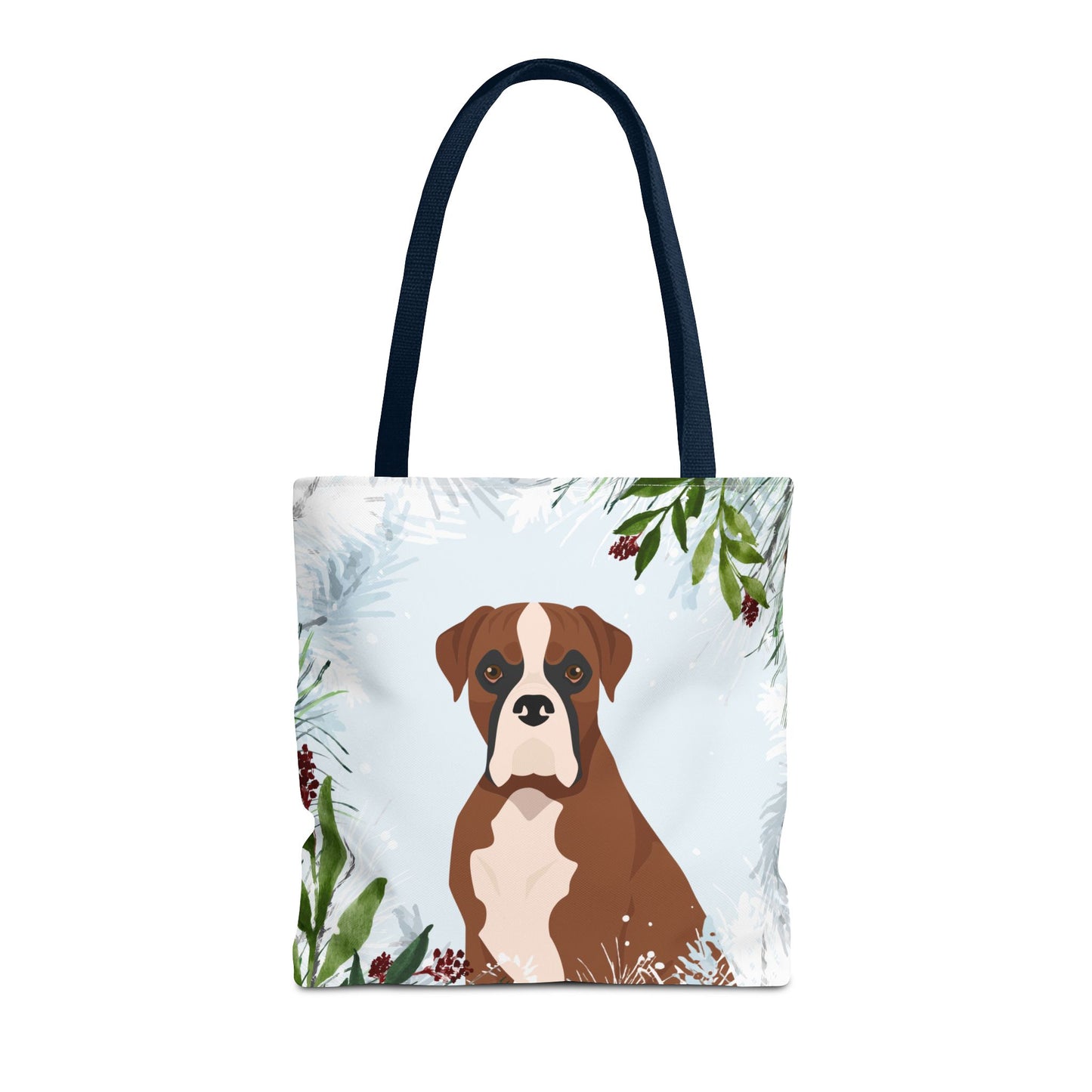 Boxer Dog Christmas Holiday Tote Bag 16x16