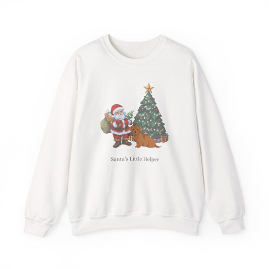 Glen Of Imaal Terrier Dog Santa's Little Helper Unisex Heavy Blend Crewneck Sweatshirt