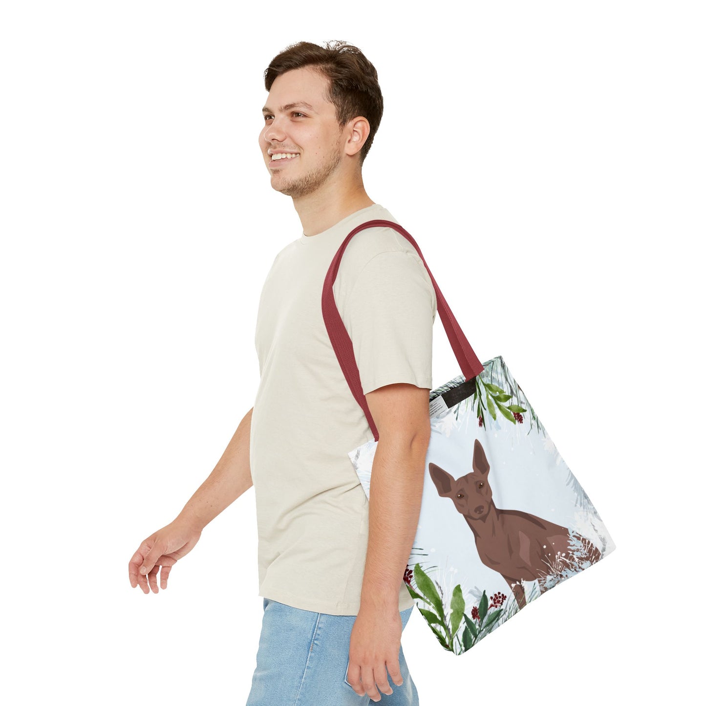 Peruvian Inca Orchid Dog Christmas Holiday Tote Bag 16x16