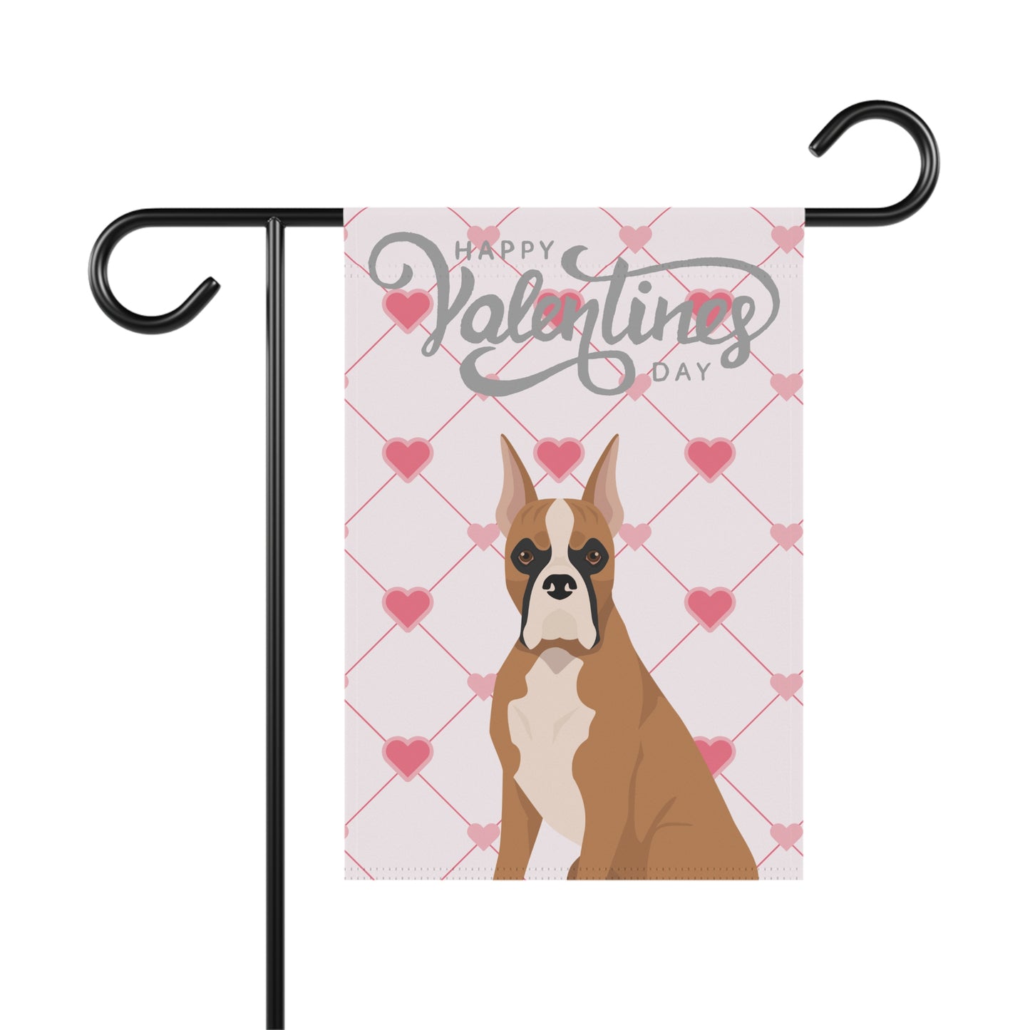 Boxer Dog Valentines Day Garden Flag