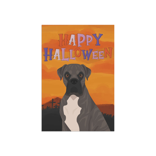 Boxer Dog Halloween Garden Flag