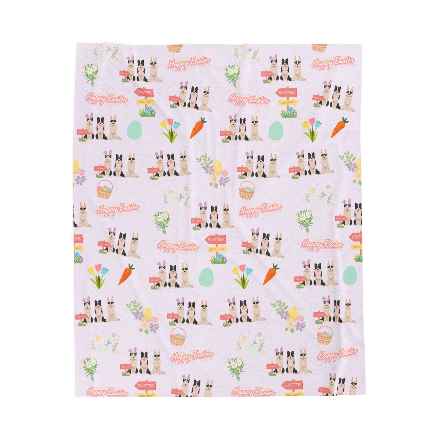 Yakutian Laika Dog Easter Velveteen Plush Blanket