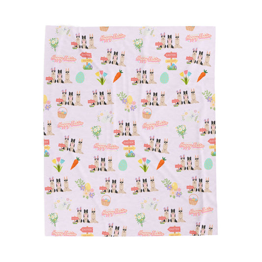 Yakutian Laika Dog Easter Velveteen Plush Blanket