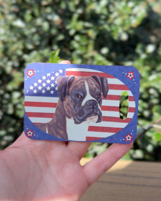 Boxer Dog Luggage Tag
