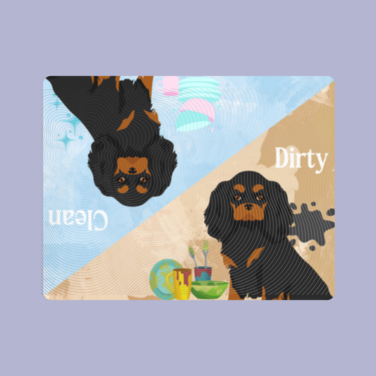 Cavalier King Charles Spaniel Dog Clean & Dirty Fridge Magnet Set 3 Pack