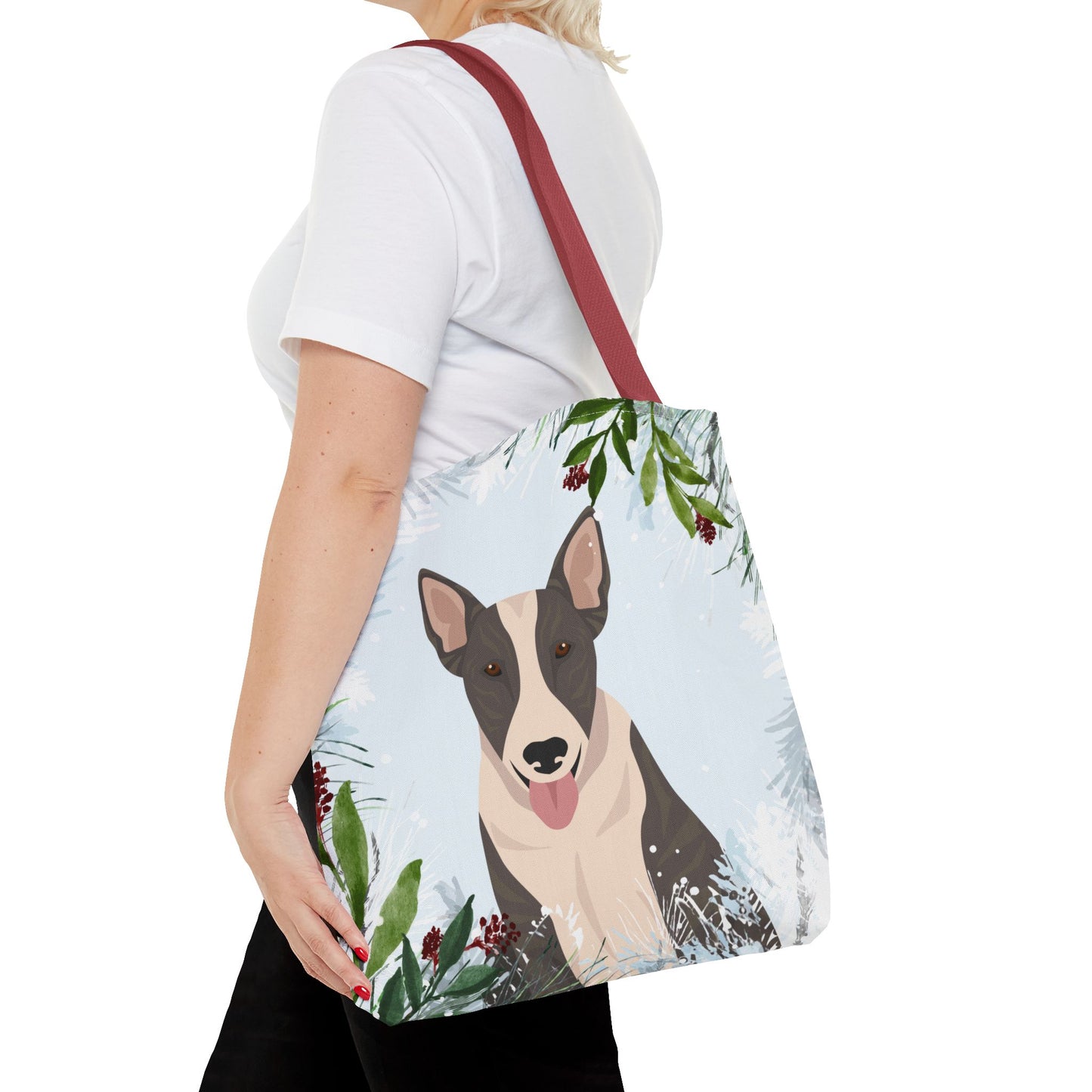 Bull Terrier Dog Christmas Holiday Tote Bag 16x16