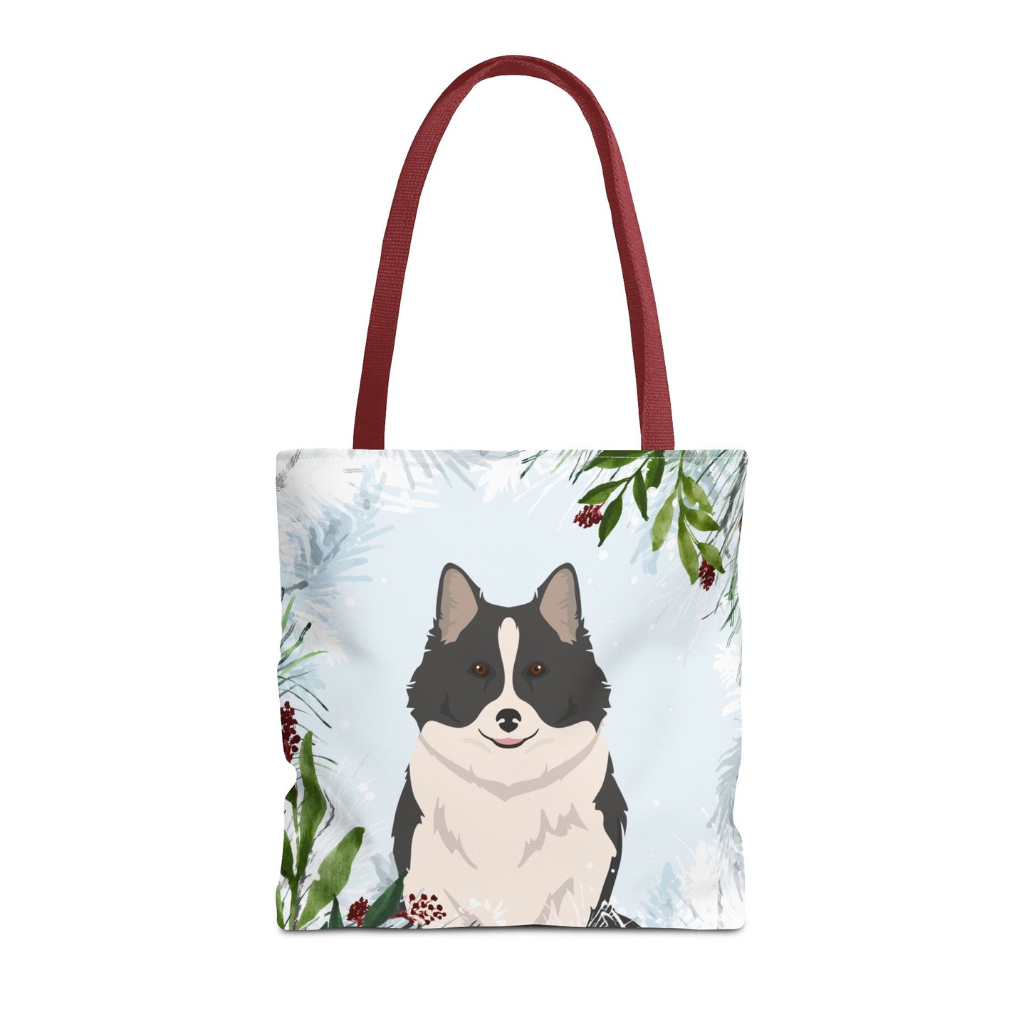 Icelandic Sheepdog Dog Christmas Holiday Tote Bag 16x16