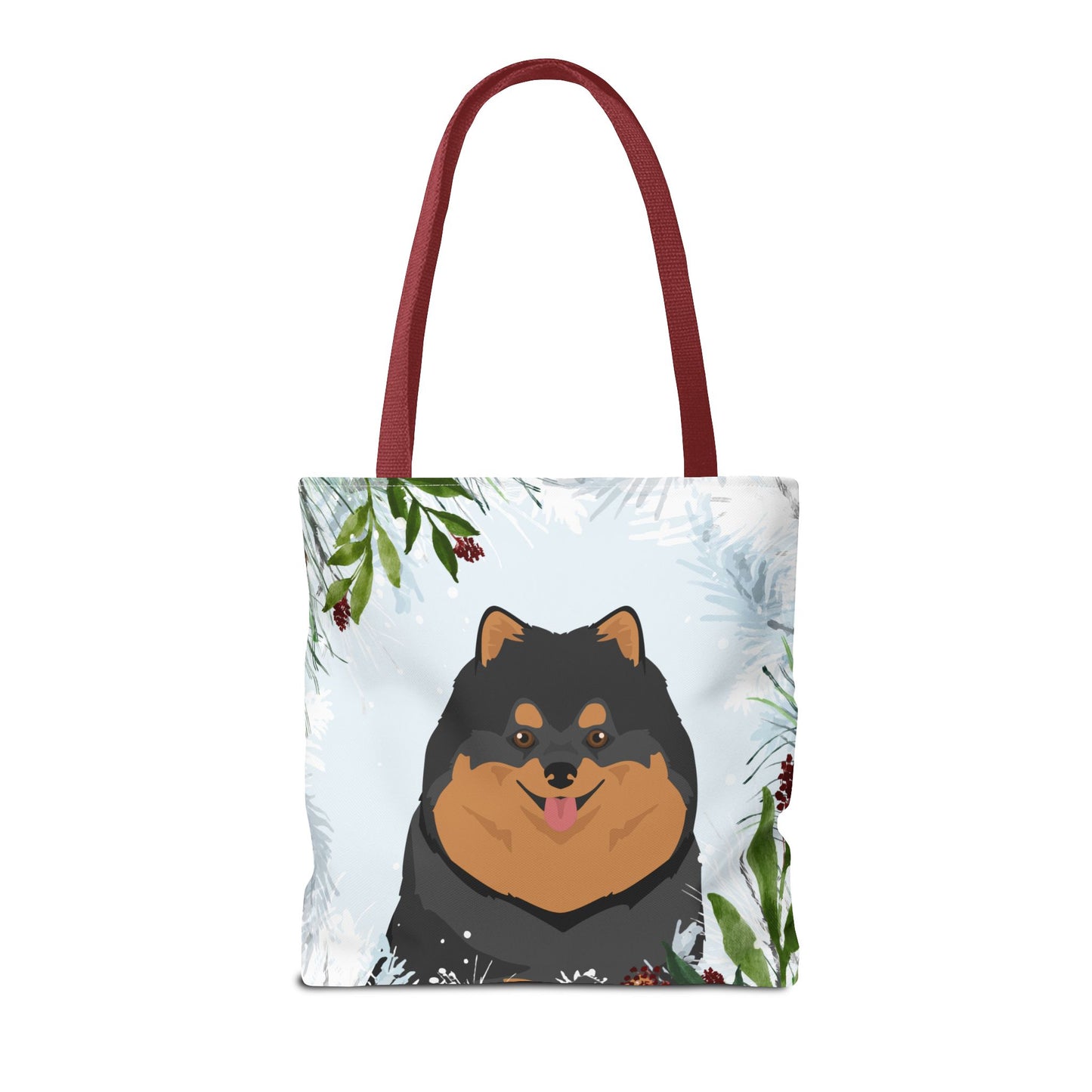 Pomeranian Dog Christmas Holiday Tote Bag 16x16