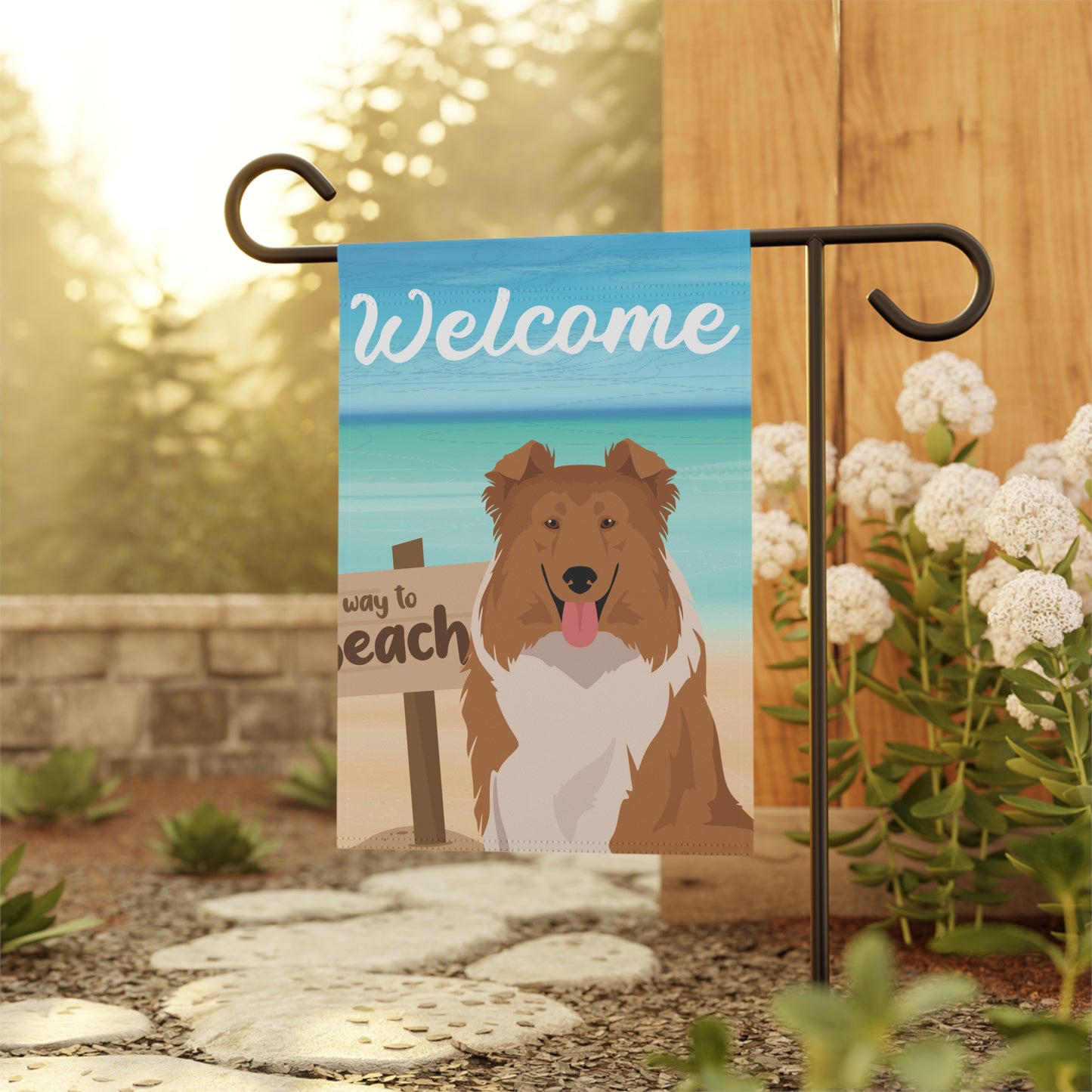 Collie  Dog Garden Flag