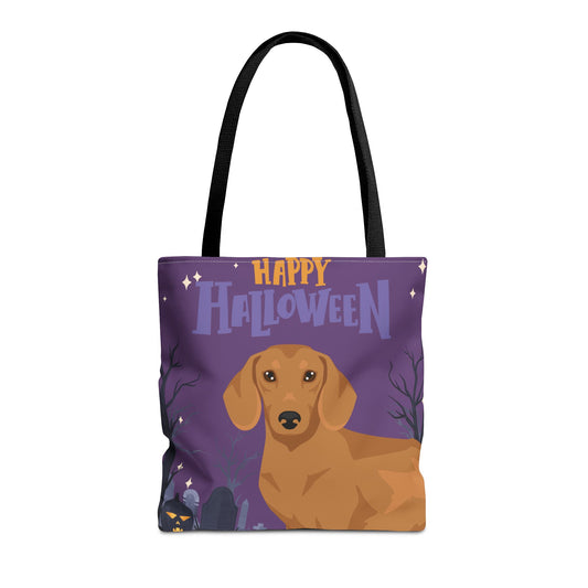 Dachshund Dog Happy Halloween Tote Bag 16x16