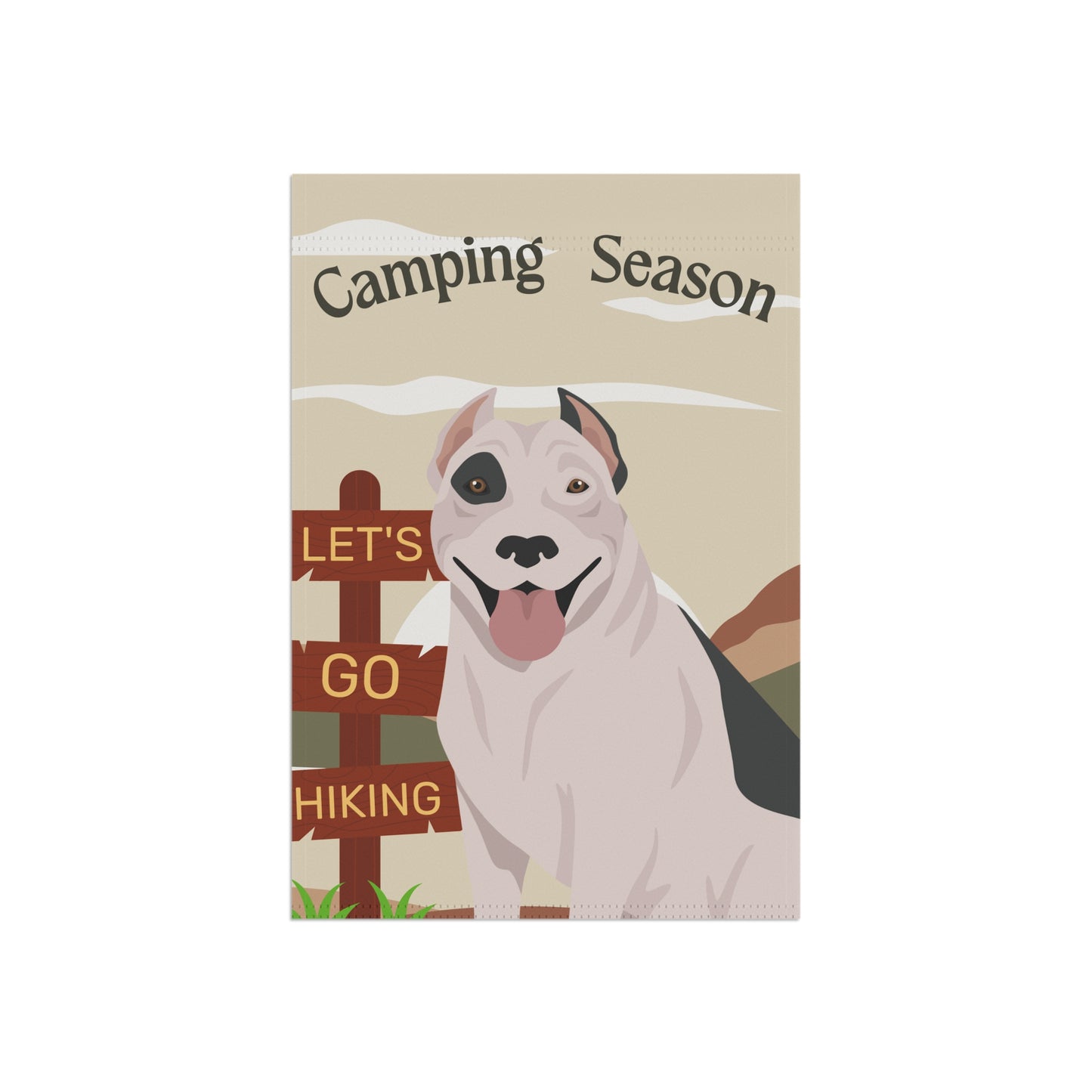 Pit Bull Dog Camping Garden Flag