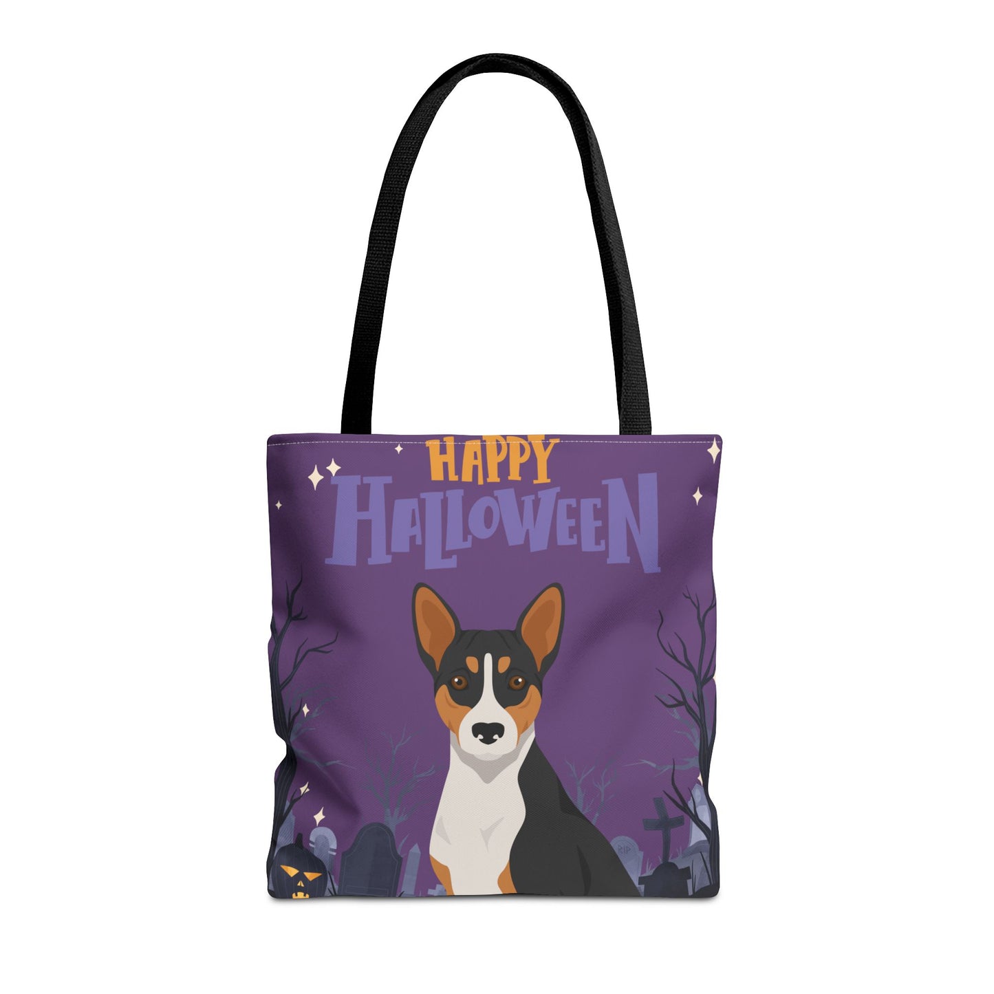 Basenji Dog Happy Halloween Tote Bag 16x16