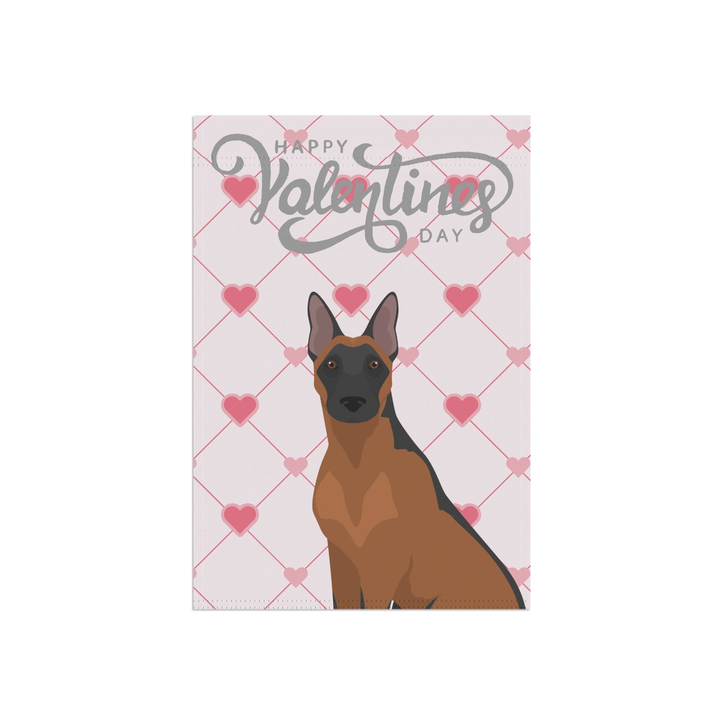Belgian Malinois Dog Valentines Day Garden Flag