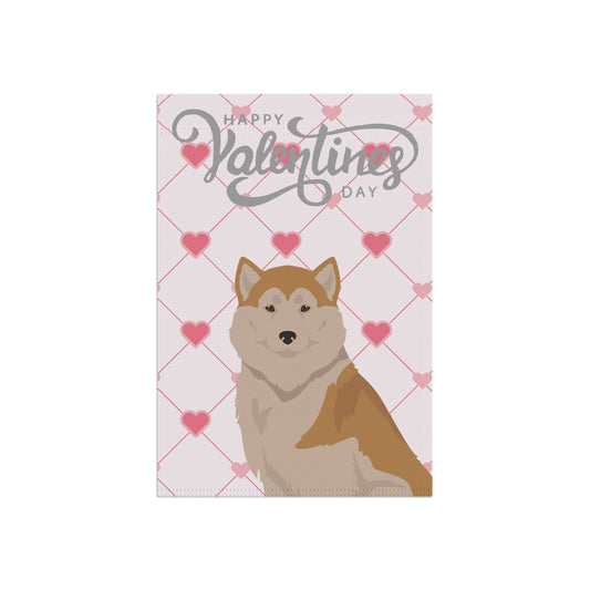 Greenland Dog Valentines Day Garden Flag