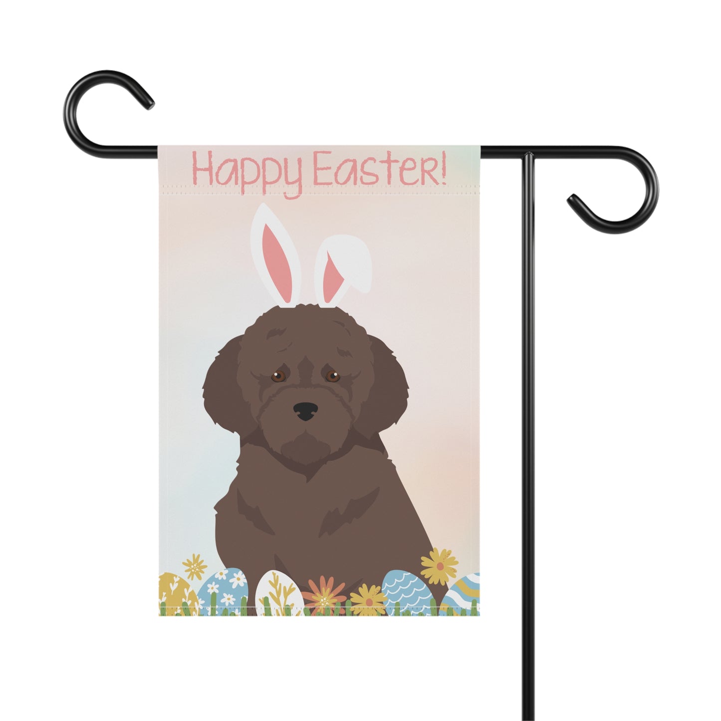 Lagotto Romagnolo Dog Happy Easter Garden Flag