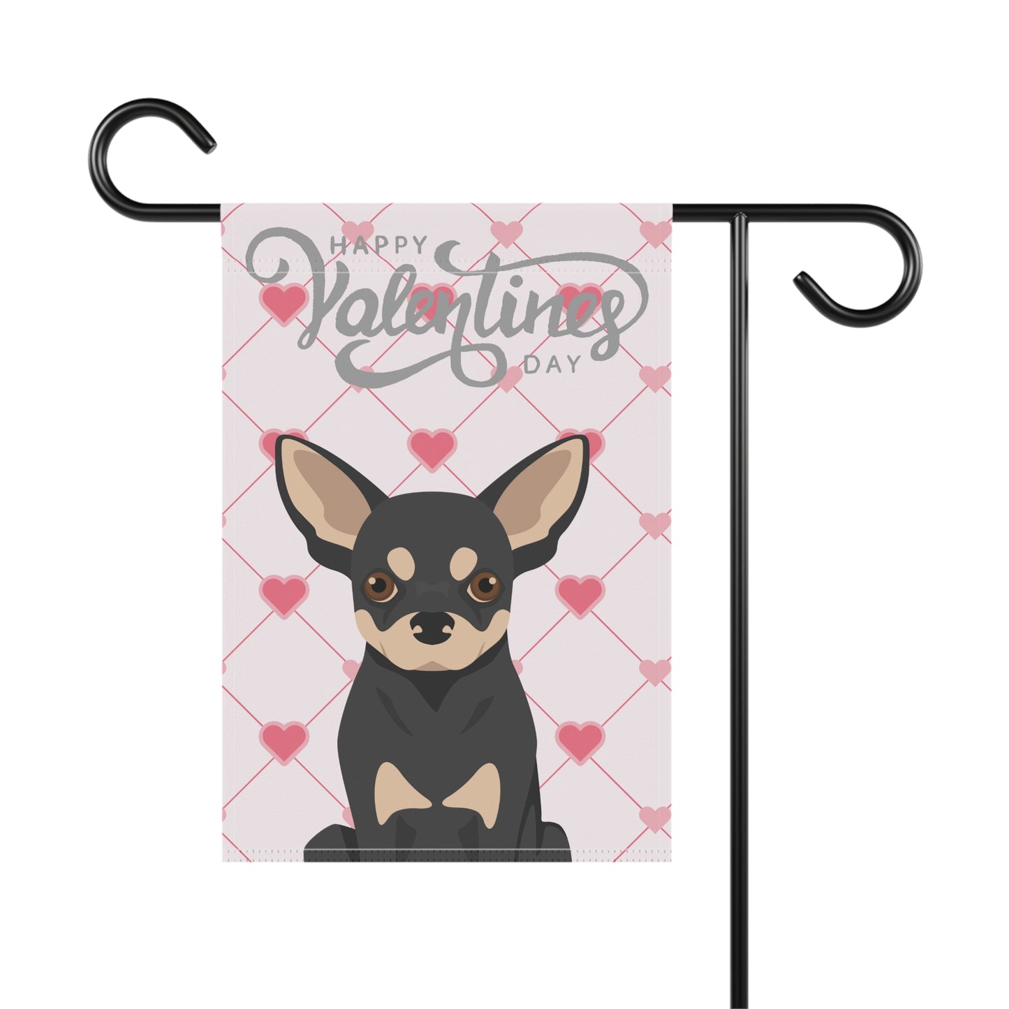Chihuahua Dog Valentines Day Garden Flag
