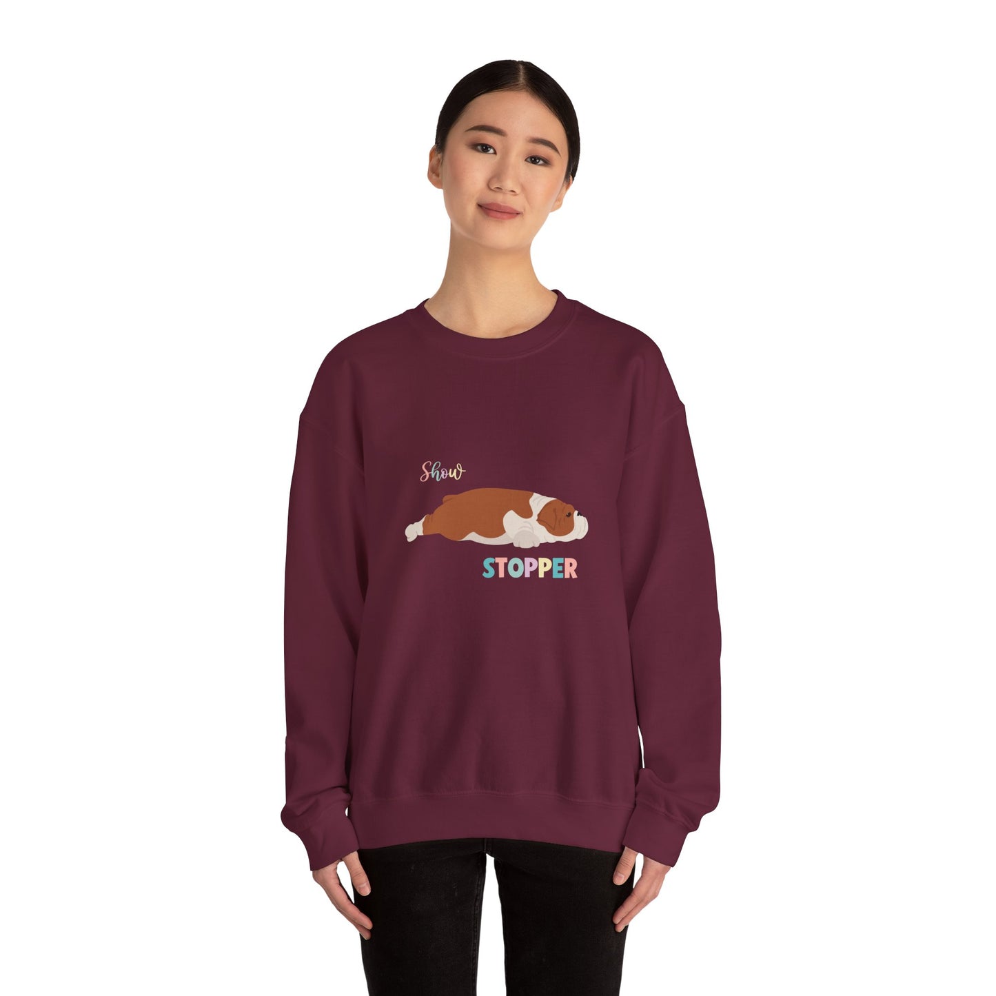 Bulldog Dog Unisex Heavy Blend Crewneck Sweatshirt