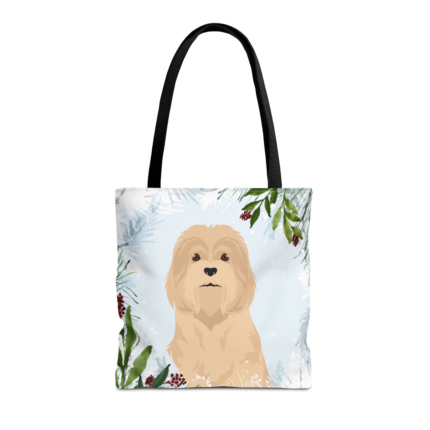 Lowchen Dog Christmas Holiday Tote Bag 16x16