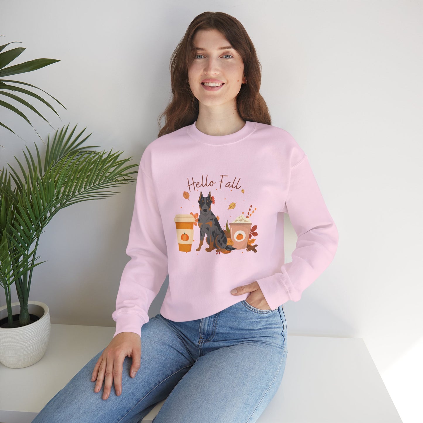Beauceron Dog Fall Halloween Unisex Heavy Blend Crewneck Sweatshirt